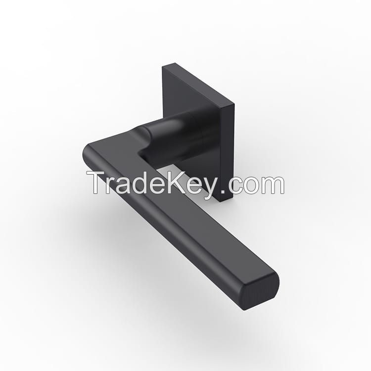 Modern solid matt black lever handle SR11SL243-BK