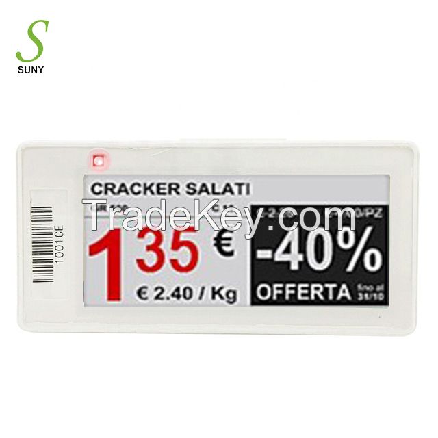 SUNY 2.9 Inch Epaper Display E-ink Shelf Label for Supermarket Digital Display Electronic Shelf Labels