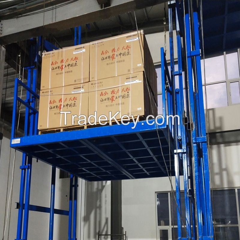 warehouse 4m hydraulic cargo lift elevator