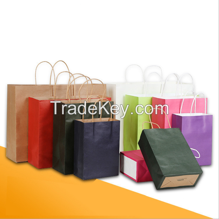 Hot Sale Eco Biodegradable Kraft Paper Shopping Packaging Bags