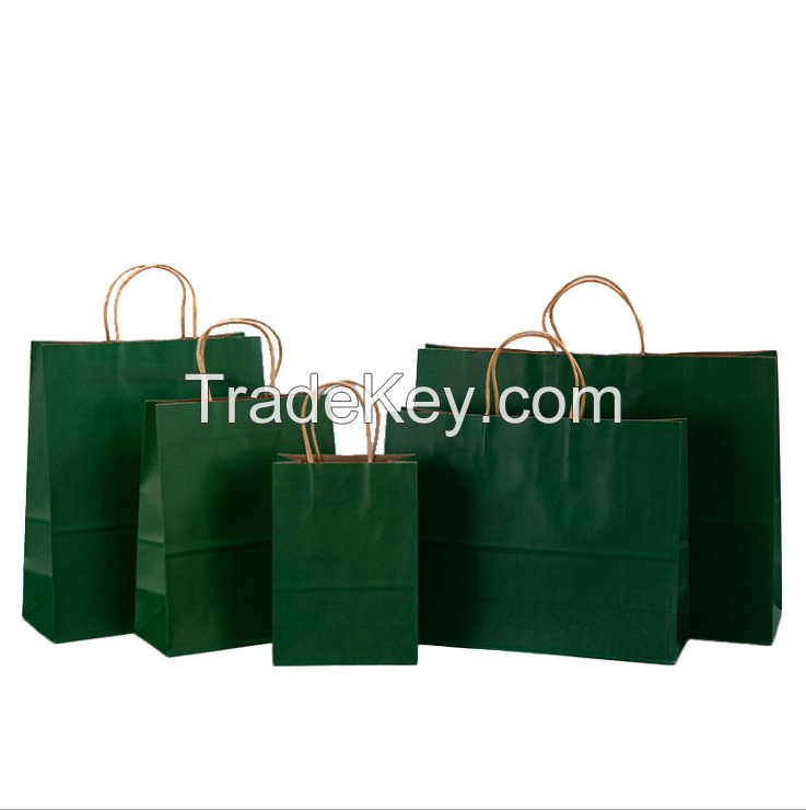 Hot Sale Eco Biodegradable Kraft Paper Shopping Packaging Bags