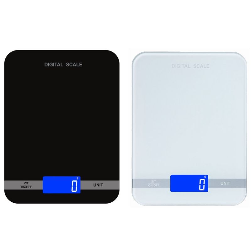 33lb/15kg Digital Touch Kitchen Food Black Tempered Glass Scale for Precise Weighing in gram, ounce, pound, kilogram, millilitre Measures
