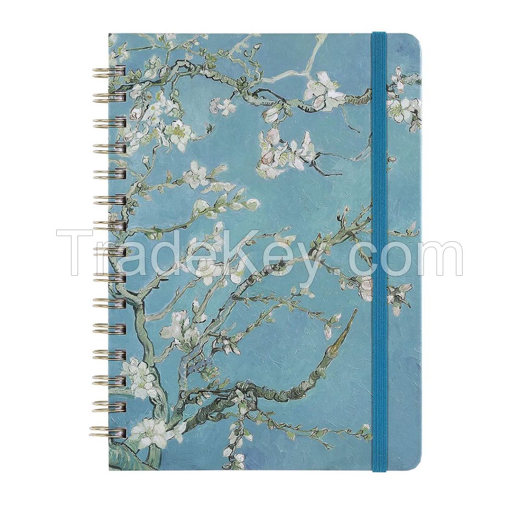 Spiral Lined Notebook Journal 6.3" X 8.35", Hardcover, Back Pocket, Strong Twin-Wire Binding with Premium Paper