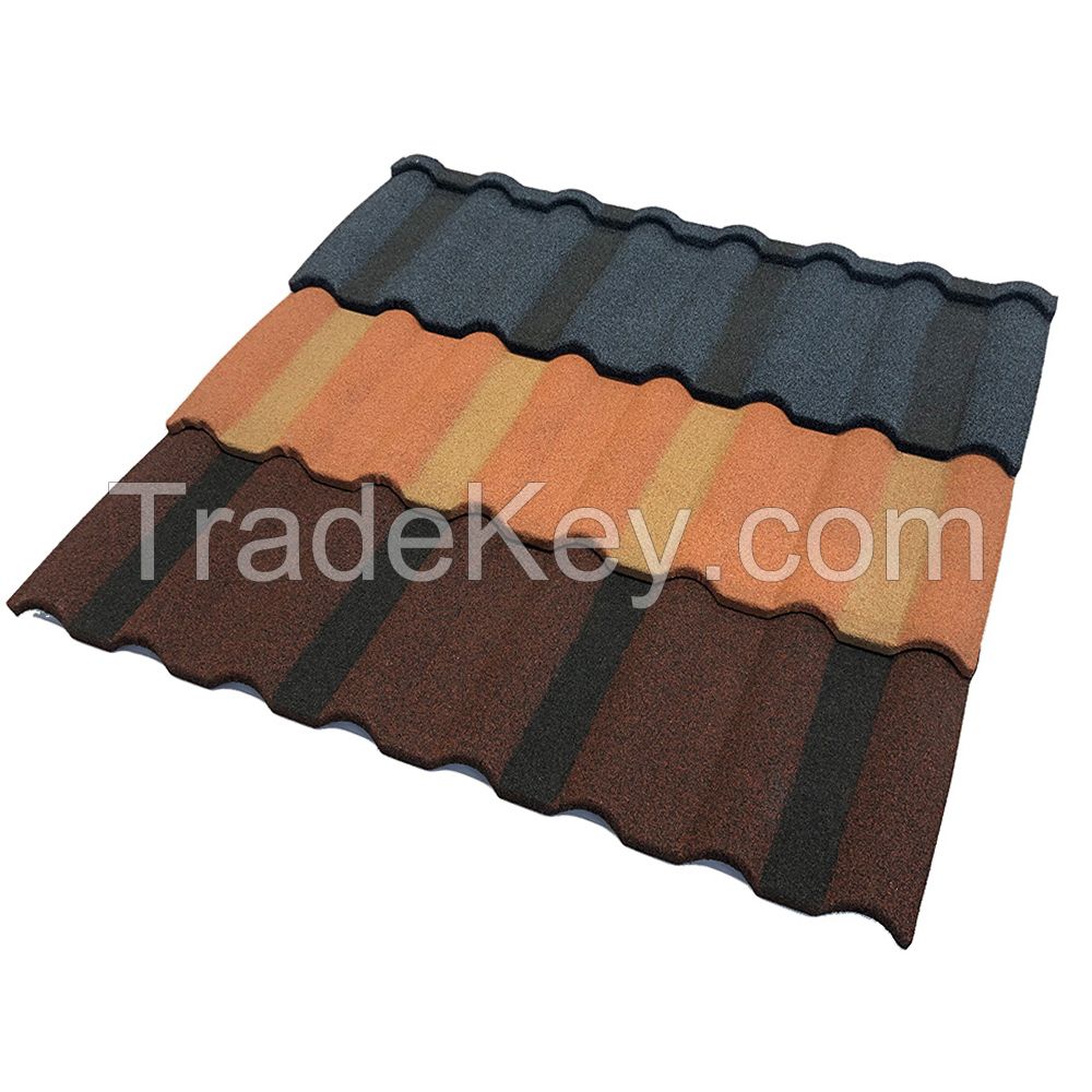 Stone Coated Metal Roof Tile Stone coated metal roofing tile Stone coated roof tile