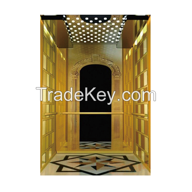 Hot sale 7 floors laminated 3 panels side open door type fuji lift elevator