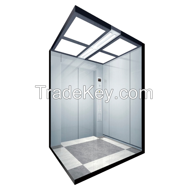 Hot sale 7 floors laminated 3 panels side open door type fuji lift elevator