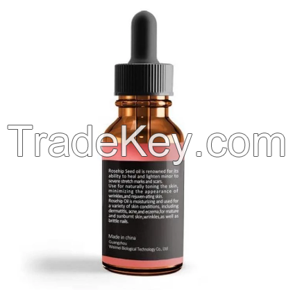 VIBRANT GLAMOUR Organic Rosehip Seed Oil Essential Oil Moisturizing Brighten Care Essence Anti-Dry Anti-Aging Face Skin Care