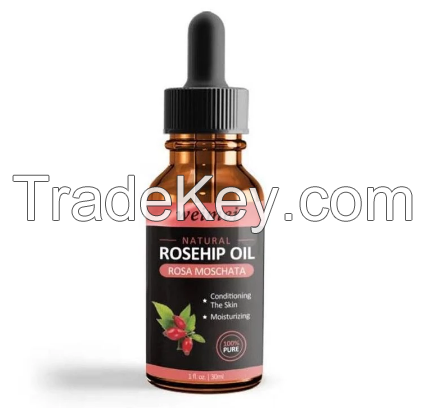VIBRANT GLAMOUR Organic Rosehip Seed Oil Essential Oil Moisturizing Brighten Care Essence Anti-Dry Anti-Aging Face Skin Care