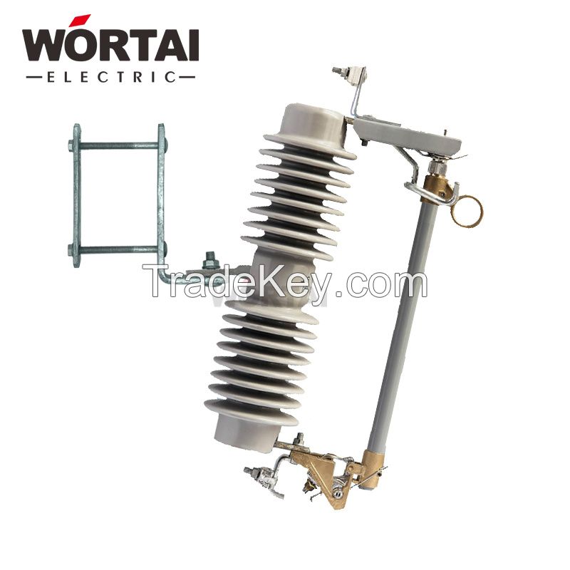 Wortai High Quality Ddlo Porcelain Fuse Cutout Switch with Rating 11kv - 36kv 100A 200A and 300A Blade