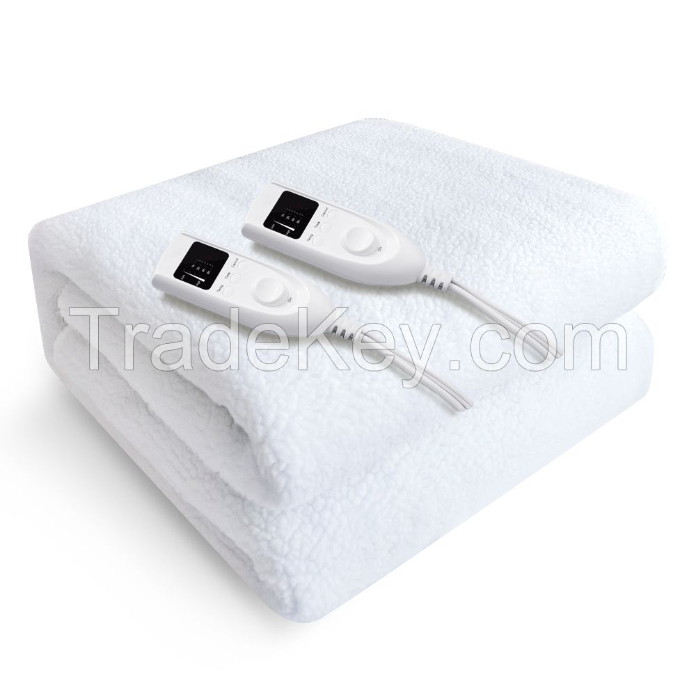 Single/ Double Synthetic Wool Electric Blanket With Timer