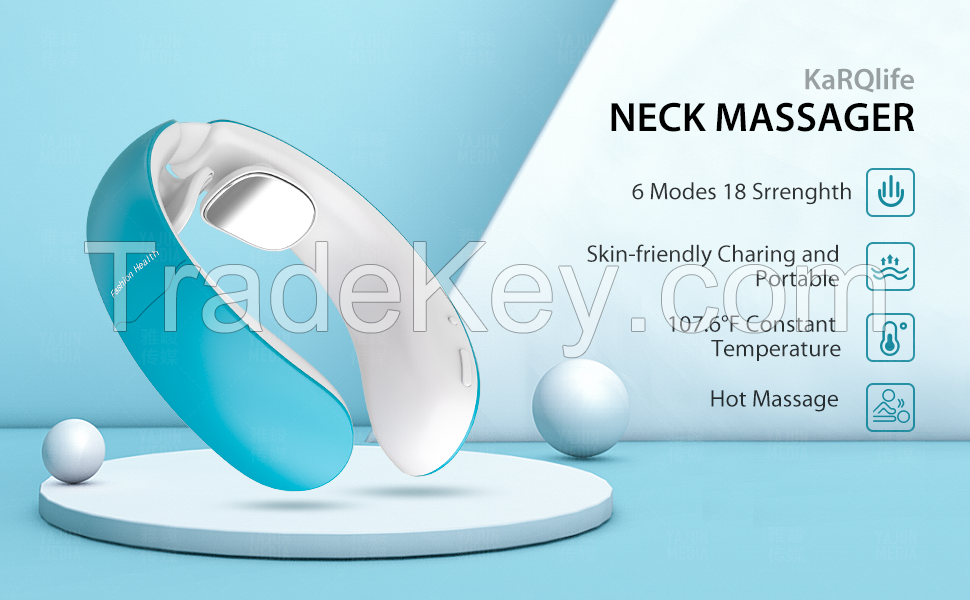 Apex Electric Pulse Neck Massager for Pain Relief, Intelligent Portable Cordless Deep Tissue Massage with Heat Christmas Gifts for Mom Wife Women Men Dad
