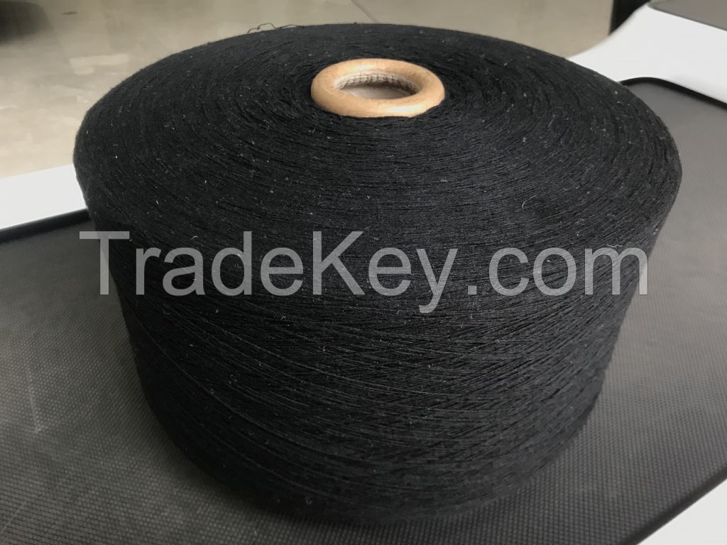 Keshu Factory manufacture recycled glove cheap price ne6s black cotton blended gloves yarn to Ukraine