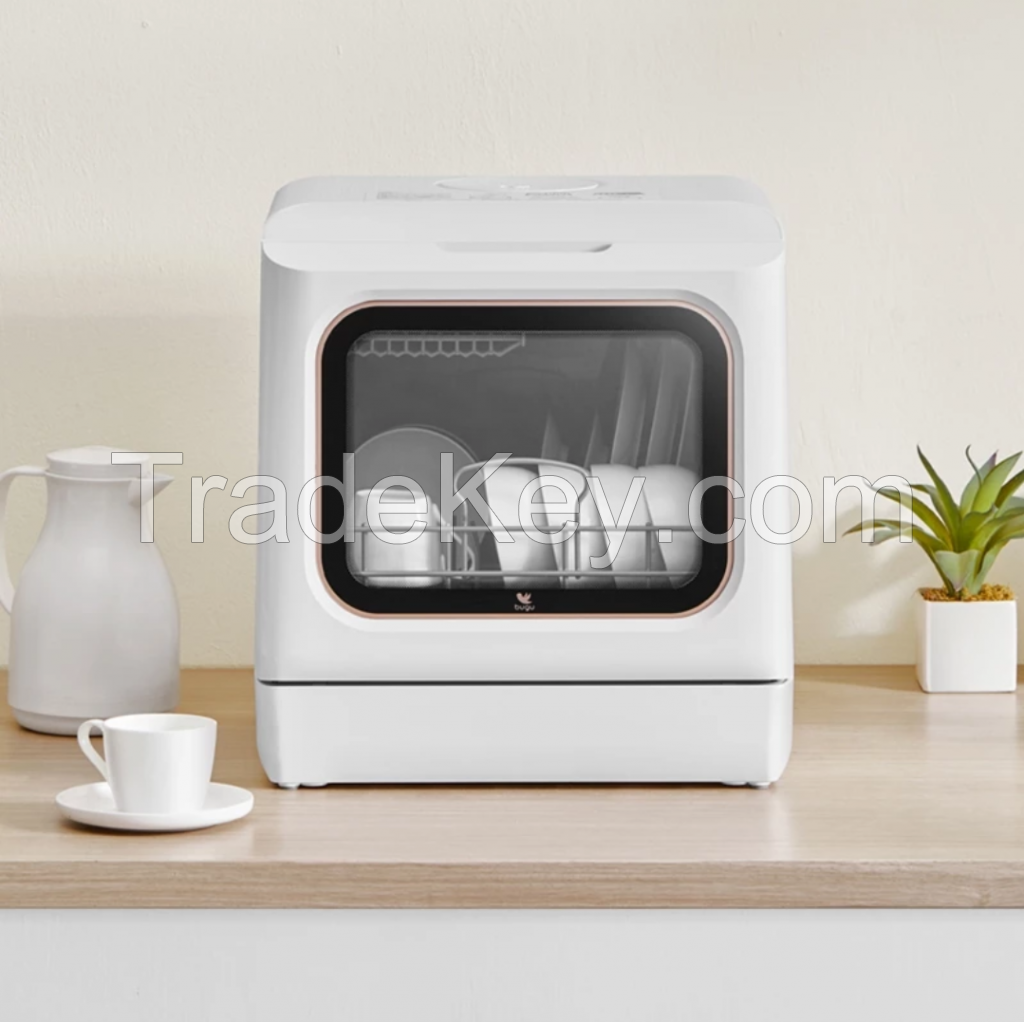 Fully automatic household installation-free small desktop integrated sterilization smart dish washing machine 4 sets