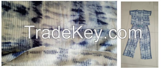 high quality rib jersey knitting polyester spandex print fabric