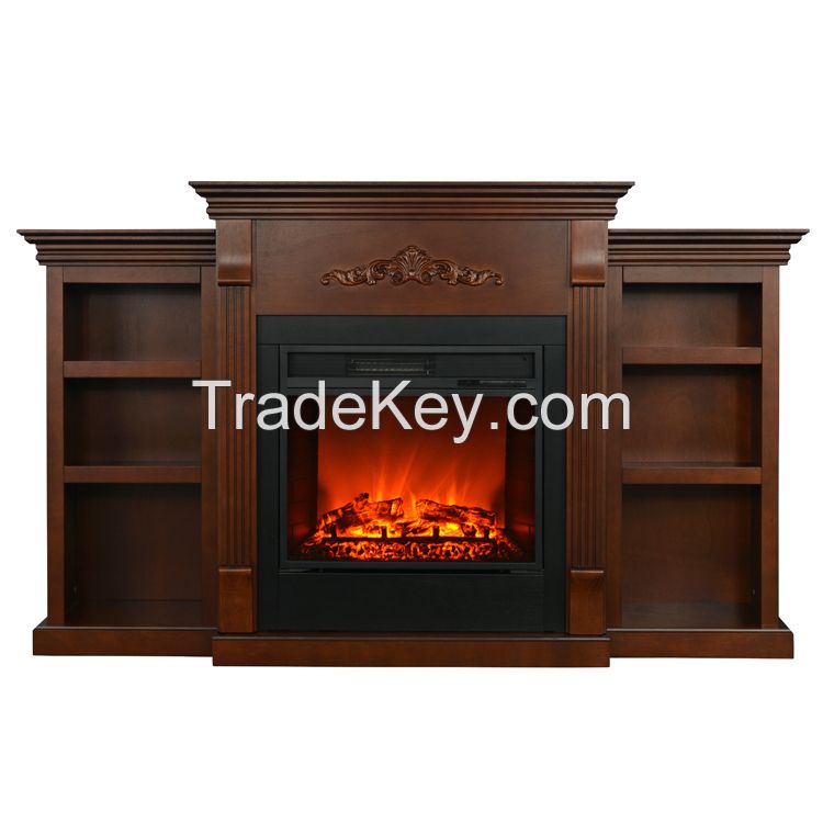 Popular stone marble electric fireplace for house