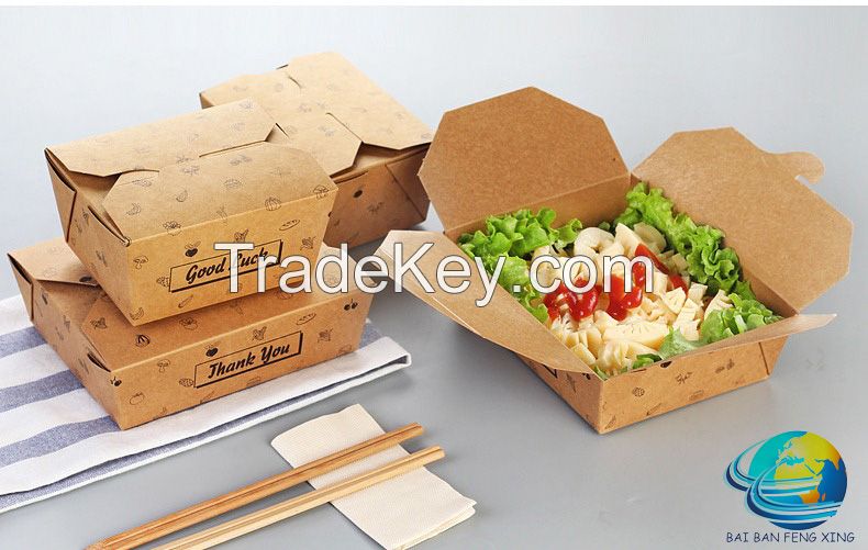 Take Away Disposable Spaghetti Pasta Packaging Noodle Box Paper