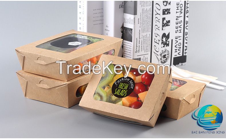 Take Away Disposable Spaghetti Pasta Packaging noodle box Paper