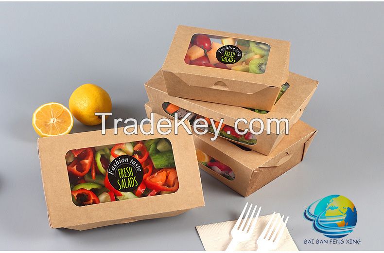 Take Away Disposable Spaghetti Pasta Packaging Noodle Box Paper