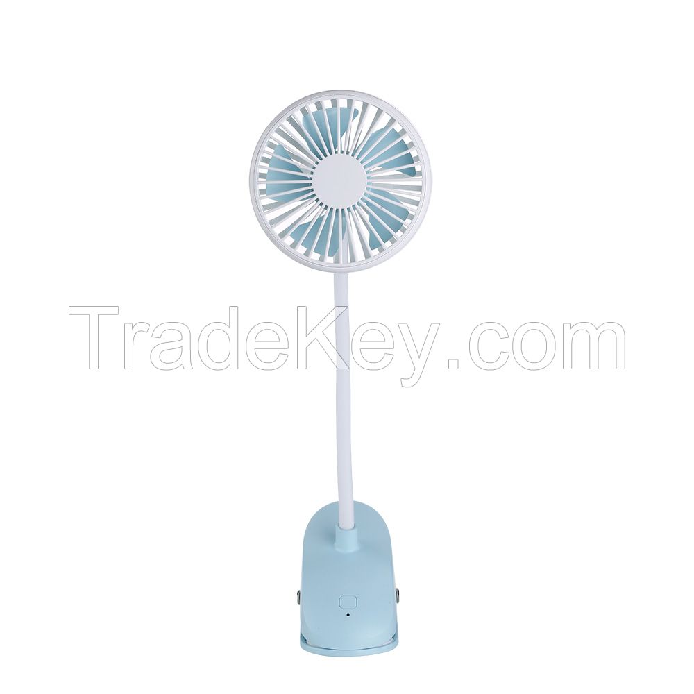 Clip On 1200mAh Rechargeable Mini Hand Held Fan For Baby Stroller Outdoor Camping