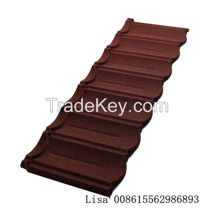 Wholesale Price aluminium 0.3mm color stone coated metal roof tile