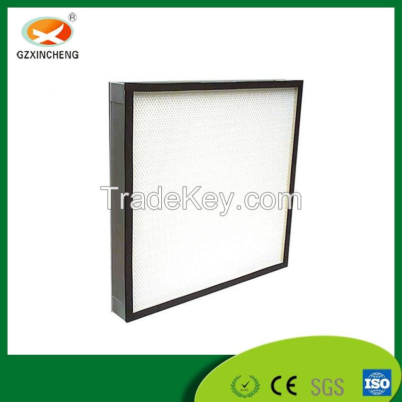Custom Size HEPA H13 Mini Pleated Without Clapboard Air Filter
