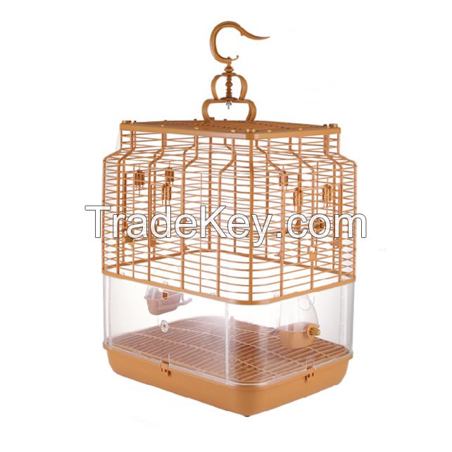 Rectangular transparent bird cage