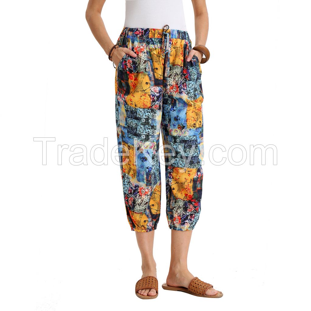 Women's Floral Printed 3/4 Pants