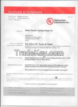 black FM BS NPT male female  malleable iron pipe fittings Elbow