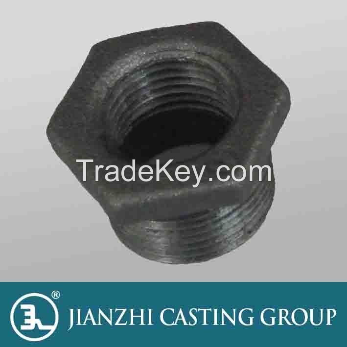 black FM BS NPT male female  malleable iron pipe fittings Elbow