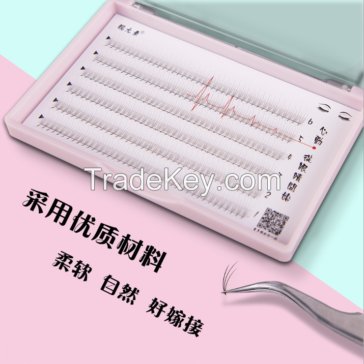 Manufacturer direct for pure handmade novice their own grafted eyelashes 6P11MMC can be customized wholesale