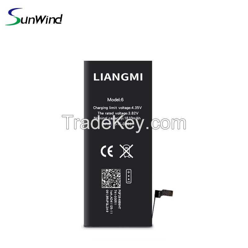 Rechargeable Li-Polymer Cell Phone Battery for iPhone 6 6s 3.82V Replacement Batteries