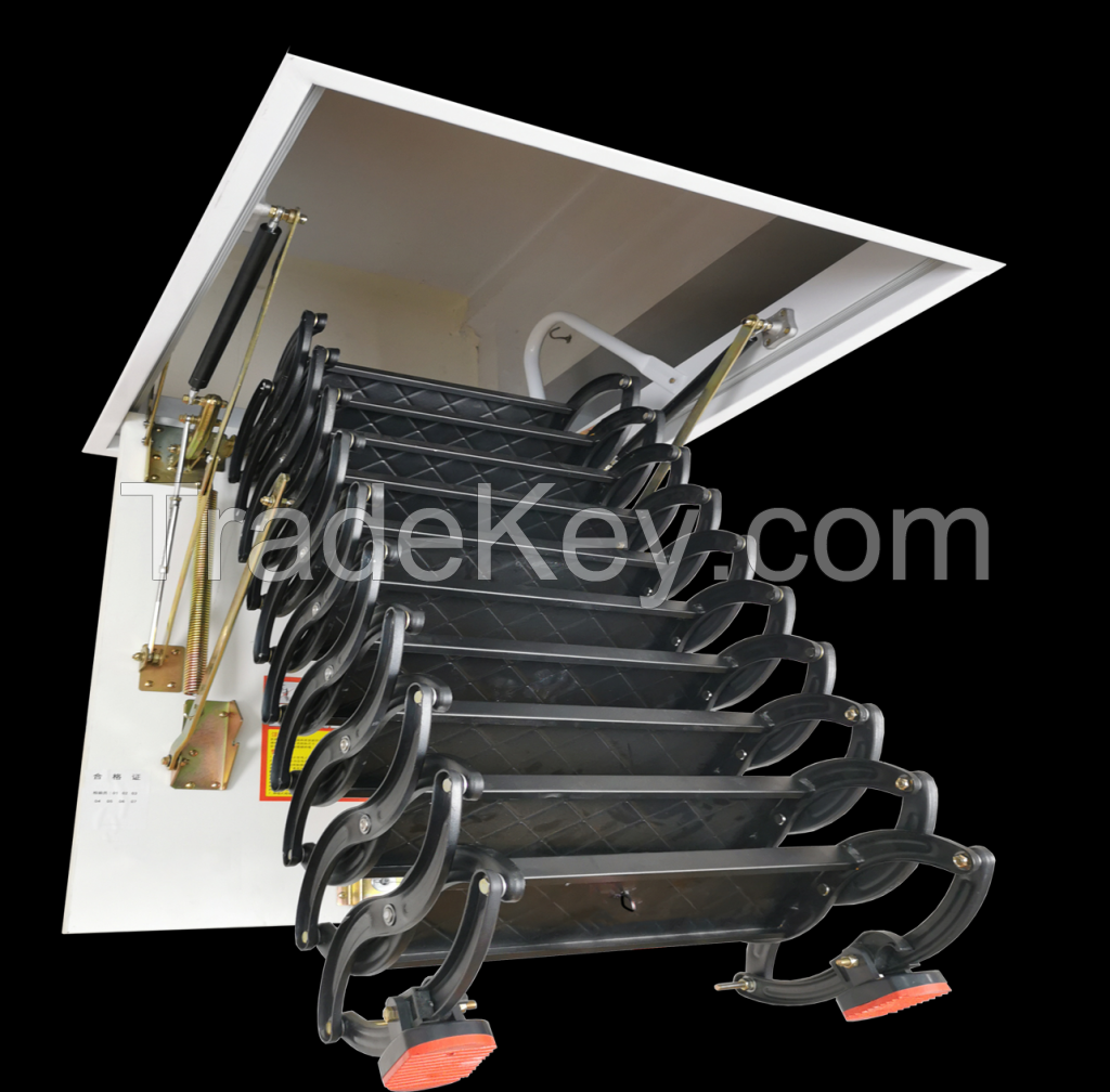 Semi-automatic retractable stairs