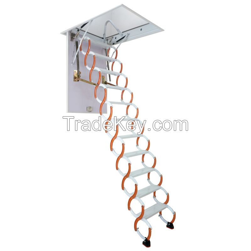 Manual  telescopic stairs House interior attic pull down stairs 