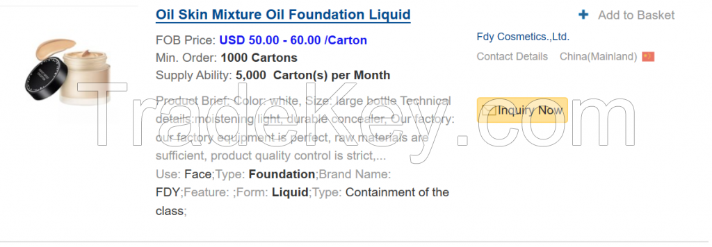 MEIJIA Oil Skin  Foundation Liquid