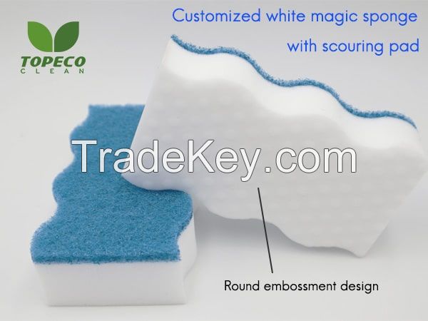Household items melamine eraser sponges colored magic cleaning sponges 