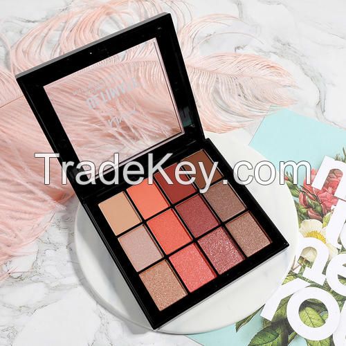 Wanfu New 9 Colors Nude Shimmer Matte Eyeshadow Pallete Glitter Eyeshadow