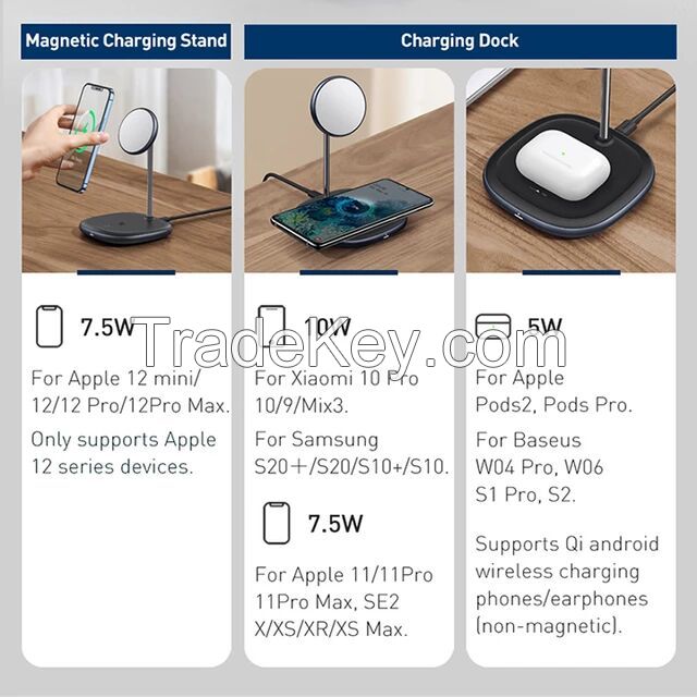 Baseus Swan 2-in-1 Wireless Magnetic Charging Bracket 20W Isuit for Applle 12