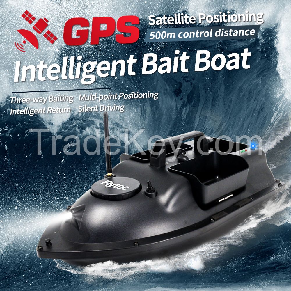 V010 Flytec GPS Intelligent Positioning 500M Auto Return Carp Fishing Bait Boat With 3 Bait Tank