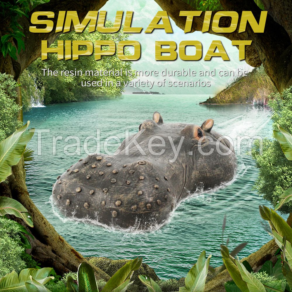 V305 Flytec Hot Summer RC Floating Electric Boat Realistic Hippo Boat Prank Outdoor Toys RC Hobby Boat &amp;amp; Ship