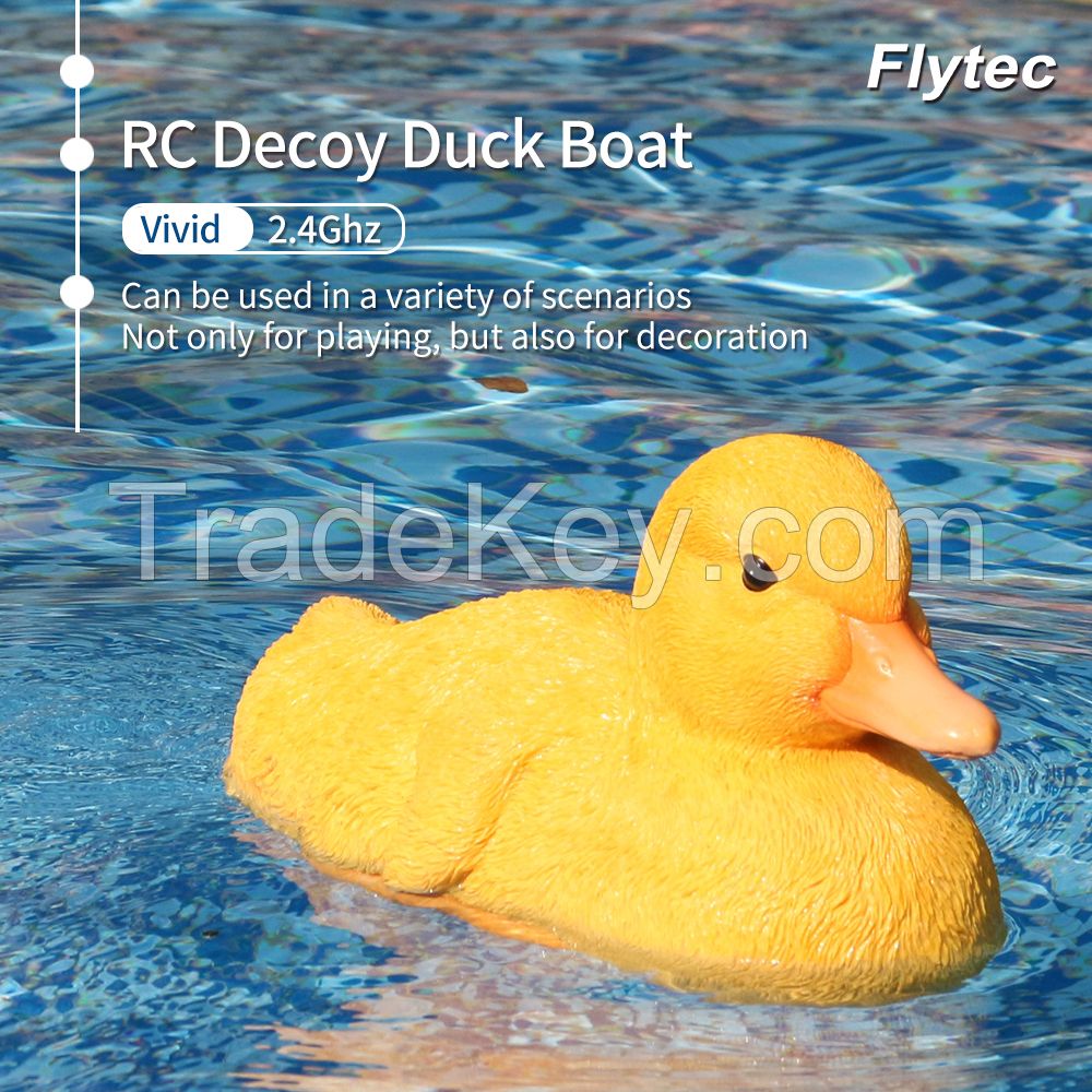 V203 Flytec Controllable Cute Decoy Duck 2 In 1 RC Boat For Garden Decoration Swimming Pool Toys