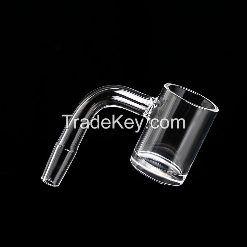 Smoking Accessories Total Clear OD25mm 4mm Bottom 45° 90° 10mm 14mm 18mm male female Perfect Weld Flat Top Quartz Banger Nails