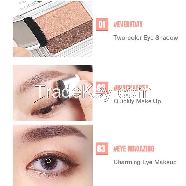 Double Color Gradient Lazy Eye Shadow