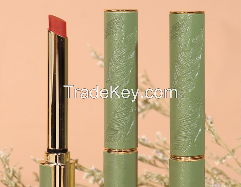Retro Green Small Tube Velvet Lipstick Matte Long Lasting Waterproof Pigment Nourishing Moisturizing Smooth Lip Makeup Cosmetics