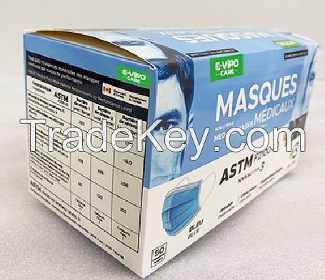 Melt-blown Fabric ASTM LEVEL 3 Medical Face Mask CE Tested for Hospital Clinic Face Mask