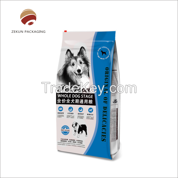 Plastic PET Food Packages flat bottom bag with valve