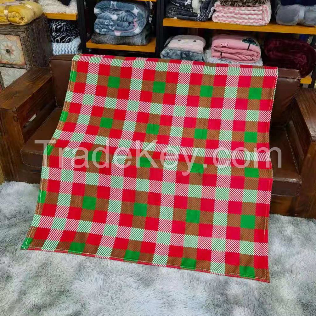 Stock 100% Polyester Digital Printing Super Soft Flannel Blanket