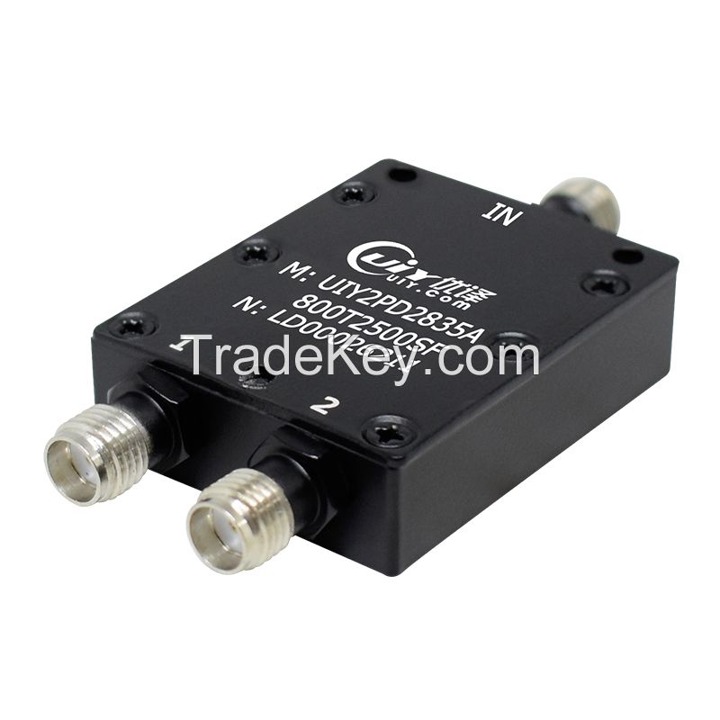 1 Input 2 Output 800~2500MHz UHF Band RF 2 Way Power Divider Splitter