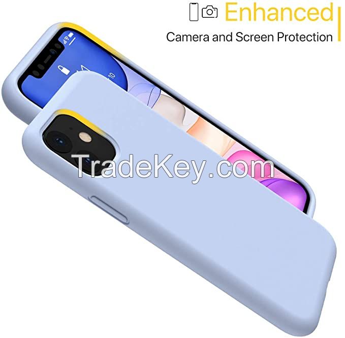 Clove Purple Liquid Silicone Anti-Scratch Shockproof Cover Case Compatible with iPhone 11