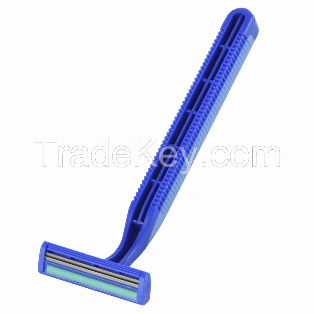 Twin Blade Stainless Steel Disposable Razor Shaving Razor (KD-2007L) Shaver for Men for Women
