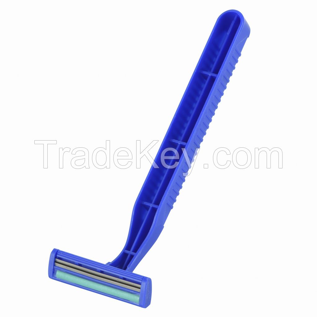 Twin Blade Stainless Steel Disposable Razor Shaving Razor (KD-2003L) Shaver for Men for Women